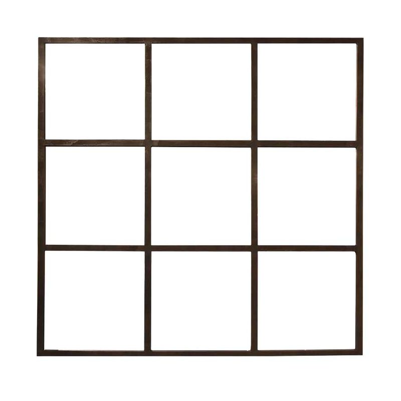 French Country Square Iron Grid Mirror image number 0